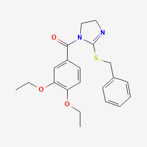 (2-Benzylsulfanyl-4,5-dihydroimidazol-1-yl)-(3,4-diethoxyphenyl)methanone