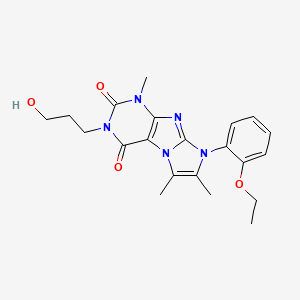 molecular formula C21H25N5O4 B3012348 6-(2-乙氧基苯基)-2-(3-羟基丙基)-4,7,8-三甲基嘌呤[7,8-a]咪唑-1,3-二酮 CAS No. 878733-13-2
