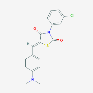 molecular formula C18H15ClN2O2S B301235 3-(3-Chlorophenyl)-5-[4-(dimethylamino)benzylidene]-1,3-thiazolidine-2,4-dione 