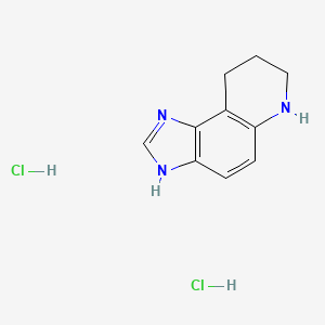 molecular formula C10H13Cl2N3 B3012350 3H,6H,7H,8H,9H-imidazo[4,5-f]quinoline dihydrochloride CAS No. 55299-98-4