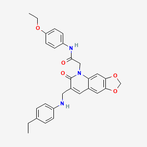 N-(4-ethoxyphenyl)-2-[7-{[(4-ethylphenyl)amino]methyl}-6-oxo[1,3]dioxolo[4,5-g]quinolin-5(6H)-yl]acetamide