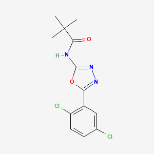 N-(5-(2,5-dichlorophenyl)-1,3,4-oxadiazol-2-yl)pivalamide