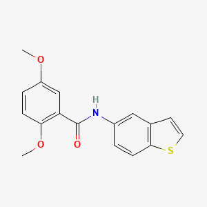molecular formula C17H15NO3S B3012353 N-(苯并[b]噻吩-5-基)-2,5-二甲氧基苯甲酰胺 CAS No. 955812-00-7