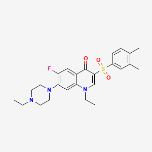 3-((3,4-dimethylphenyl)sulfonyl)-1-ethyl-7-(4-ethylpiperazin-1-yl)-6-fluoroquinolin-4(1H)-one