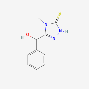molecular formula C10H11N3OS B3012358 (5-Mercapto-4-methyl-4H-[1,2,4]triazol-3-yl)-phenyl-methanol CAS No. 126808-96-6