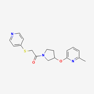 molecular formula C17H19N3O2S B3012360 1-(3-((6-甲基吡啶-2-基)氧基)吡咯烷-1-基)-2-(吡啶-4-基硫代)乙酮 CAS No. 1904329-11-8