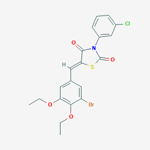 molecular formula C20H17BrClNO4S B301237 5-(3-Bromo-4,5-diethoxybenzylidene)-3-(3-chlorophenyl)-1,3-thiazolidine-2,4-dione 