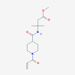 Methyl 3-methyl-3-[(1-prop-2-enoylpiperidine-4-carbonyl)amino]butanoate