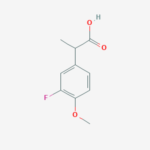 molecular formula C10H11FO3 B3012378 2-(3-Fluoro-4-methoxyphenyl)propanoic acid CAS No. 79281-00-8