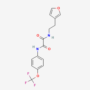 molecular formula C15H13F3N2O4 B3012385 N1-(2-(furan-3-yl)ethyl)-N2-(4-(trifluoromethoxy)phenyl)oxalamide CAS No. 1428350-49-5