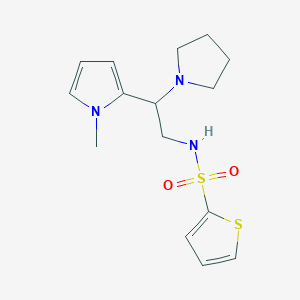 molecular formula C15H21N3O2S2 B3012386 N-(2-(1-甲基-1H-吡咯-2-基)-2-(吡咯烷-1-基)乙基)噻吩-2-磺酰胺 CAS No. 1049417-41-5