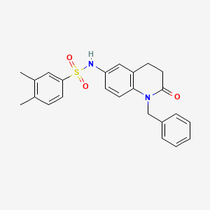 molecular formula C24H24N2O3S B3012388 N-(1-benzyl-2-oxo-1,2,3,4-tetrahydroquinolin-6-yl)-3,4-dimethylbenzenesulfonamide CAS No. 941954-90-1