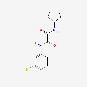 molecular formula C14H18N2O2S B3012389 N1-cyclopentyl-N2-(3-(methylthio)phenyl)oxalamide CAS No. 941980-42-3