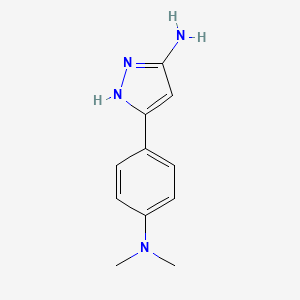 molecular formula C11H18N4 B3012394 5-(4-Dimethylaminophenyl)-2h-pyrazol-3-ylamine CAS No. 208519-11-3