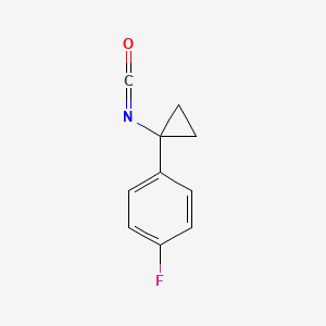 molecular formula C10H8FNO B3012397 1-氟-4-(1-异氰酸环丙基)苯 CAS No. 1226416-14-3