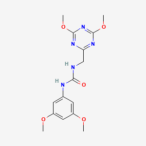 molecular formula C15H19N5O5 B3012404 1-((4,6-二甲氧基-1,3,5-三嗪-2-基)甲基)-3-(3,5-二甲氧基苯基)脲 CAS No. 2034423-99-7