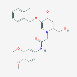 molecular formula C24H26N2O6 B3012406 N-(3,4-二甲氧基苯基)-2-(2-(羟甲基)-5-((2-甲基苄基)氧基)-4-氧代吡啶-1(4H)-基)乙酰胺 CAS No. 946334-10-7