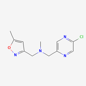 molecular formula C11H13ClN4O B3012415 [(5-Chloropyrazin-2-yl)methyl](methyl)[(5-methyl-1,2-oxazol-3-yl)methyl]amine CAS No. 1808878-62-7