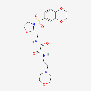 N1-((3-((2,3-dihydrobenzo[b][1,4]dioxin-6-yl)sulfonyl)oxazolidin-2-yl)methyl)-N2-(2-morpholinoethyl)oxalamide