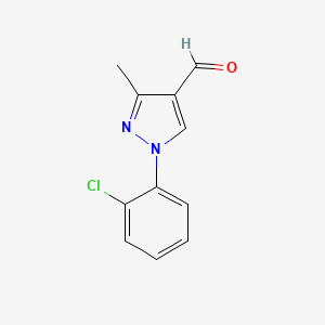 molecular formula C11H9ClN2O B3012425 1-(2-氯苯基)-3-甲基-1H-吡唑-4-甲醛 CAS No. 1046784-68-2