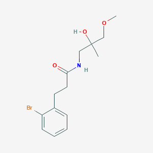 molecular formula C14H20BrNO3 B3012431 3-(2-bromophenyl)-N-(2-hydroxy-3-methoxy-2-methylpropyl)propanamide CAS No. 1790198-78-5