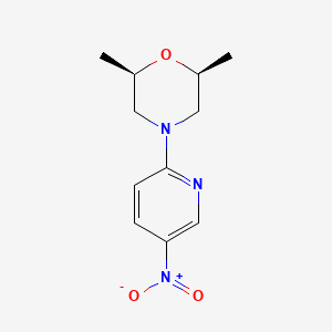 molecular formula C11H15N3O3 B3012434 (2R,6S)-2,6-dimethyl-4-(5-nitropyridin-2-yl)morpholine CAS No. 956699-05-1