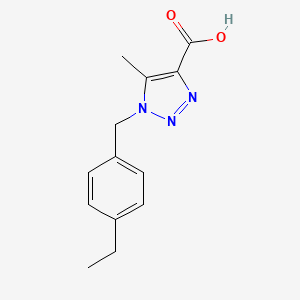 molecular formula C13H15N3O2 B3012439 1-[(4-乙基苯基)甲基]-5-甲基-1H-1,2,3-三唑-4-羧酸 CAS No. 1283352-51-1