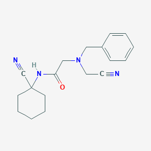molecular formula C18H22N4O B3012443 2-[benzyl(cyanomethyl)amino]-N-(1-cyanocyclohexyl)acetamide CAS No. 1258703-04-6