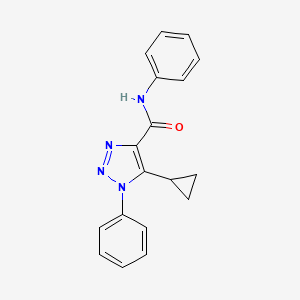 molecular formula C18H16N4O B3012460 5-cyclopropyl-N,1-diphenyl-1H-1,2,3-triazole-4-carboxamide CAS No. 954828-67-2