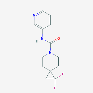 molecular formula C13H15F2N3O B3012462 2,2-Difluoro-N-pyridin-3-yl-6-azaspiro[2.5]octane-6-carboxamide CAS No. 2380042-96-4