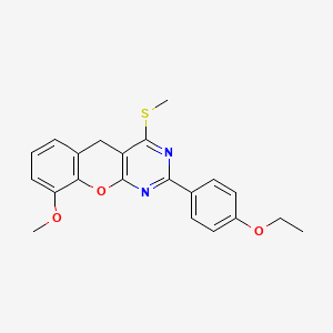 2-(4-ethoxyphenyl)-9-methoxy-4-(methylthio)-5H-chromeno[2,3-d]pyrimidine