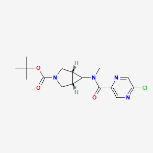 molecular formula C16H21ClN4O3 B3012479 叔丁基(1S,5R)-6-[(5-氯吡嗪-2-羰基)-甲基氨基]-3-氮杂双环[3.1.0]己烷-3-羧酸酯 CAS No. 2378490-31-2