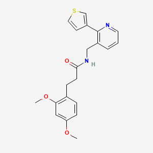 3-(2,4-dimethoxyphenyl)-N-((2-(thiophen-3-yl)pyridin-3-yl)methyl)propanamide