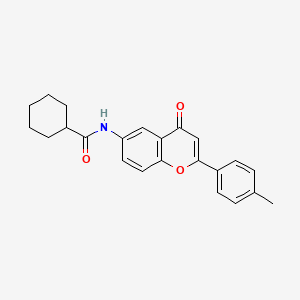 molecular formula C23H23NO3 B3012488 N-[2-(4-methylphenyl)-4-oxo-4H-chromen-6-yl]cyclohexanecarboxamide CAS No. 923173-93-7