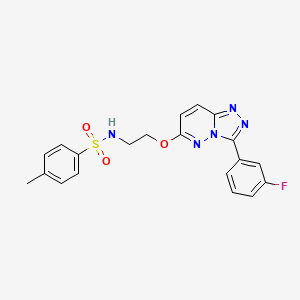 N-(2-((3-(3-fluorophenyl)-[1,2,4]triazolo[4,3-b]pyridazin-6-yl)oxy)ethyl)-4-methylbenzenesulfonamide
