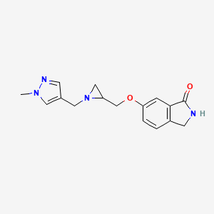 6-[[1-[(1-Methylpyrazol-4-yl)methyl]aziridin-2-yl]methoxy]-2,3-dihydroisoindol-1-one
