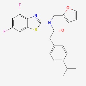 N-(4,6-difluorobenzo[d]thiazol-2-yl)-N-(furan-2-ylmethyl)-2-(4-isopropylphenyl)acetamide