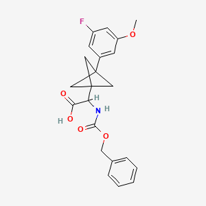 2-[3-(3-Fluoro-5-methoxyphenyl)-1-bicyclo[1.1.1]pentanyl]-2-(phenylmethoxycarbonylamino)acetic acid