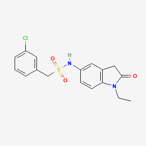 1-(3-chlorophenyl)-N-(1-ethyl-2-oxoindolin-5-yl)methanesulfonamide