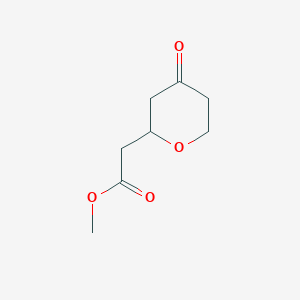 molecular formula C8H12O4 B3012512 Methyl 2-(4-oxooxan-2-yl)acetate CAS No. 2384742-35-0