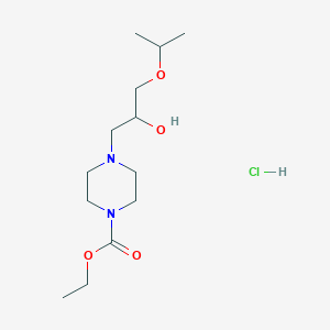 Ethyl 4-(2-hydroxy-3-isopropoxypropyl)piperazine-1-carboxylate hydrochloride