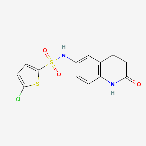 molecular formula C13H11ClN2O3S2 B3012529 5-chloro-N-(2-oxo-1,2,3,4-tetrahydroquinolin-6-yl)thiophene-2-sulfonamide CAS No. 922005-94-5