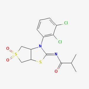 (Z)-N-(3-(2,3-dichlorophenyl)-5,5-dioxidotetrahydrothieno[3,4-d]thiazol-2(3H)-ylidene)isobutyramide