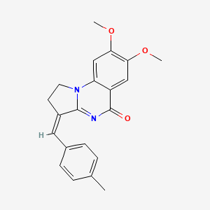 (Z)-7,8-dimethoxy-3-(4-methylbenzylidene)-2,3-dihydropyrrolo[1,2-a]quinazolin-5(1H)-one