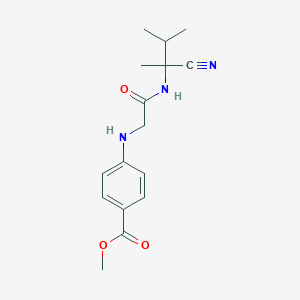 molecular formula C16H21N3O3 B3012535 Methyl 4-[[2-[(2-cyano-3-methylbutan-2-yl)amino]-2-oxoethyl]amino]benzoate CAS No. 1240701-27-2