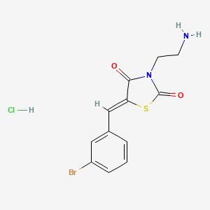 (5Z)-3-(2-aminoethyl)-5-[(3-bromophenyl)methylidene]-1,3-thiazolidine-2,4-dione hydrochloride