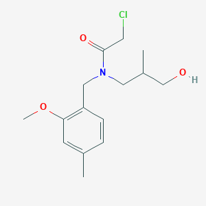 2-Chloro-N-(3-hydroxy-2-methylpropyl)-N-[(2-methoxy-4-methylphenyl)methyl]acetamide
