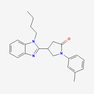 molecular formula C22H25N3O B3012545 4-(1-丁基-1H-苯并[d]咪唑-2-基)-1-(间甲苯基)吡咯烷-2-酮 CAS No. 841209-29-8
