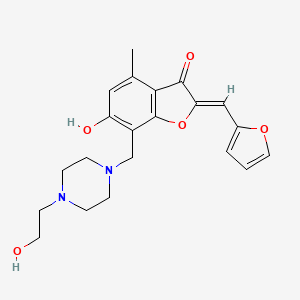 (Z)-2-(furan-2-ylmethylene)-6-hydroxy-7-((4-(2-hydroxyethyl)piperazin-1-yl)methyl)-4-methylbenzofuran-3(2H)-one
