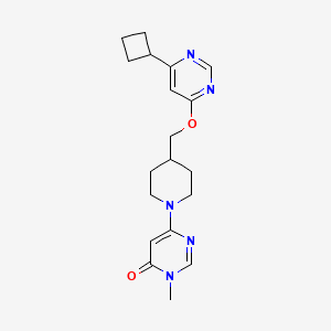 6-(4-(((6-cyclobutylpyrimidin-4-yl)oxy)methyl)piperidin-1-yl)-3-methylpyrimidin-4(3H)-one
